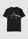 Black regular fit pure cotton T-shirt with Pink Floyd print_4