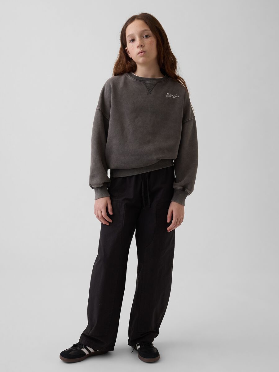 Cotton-blend crewneck sweatshirt_2