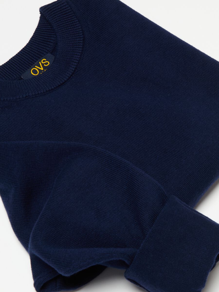 Solid colour cotton pullover_2