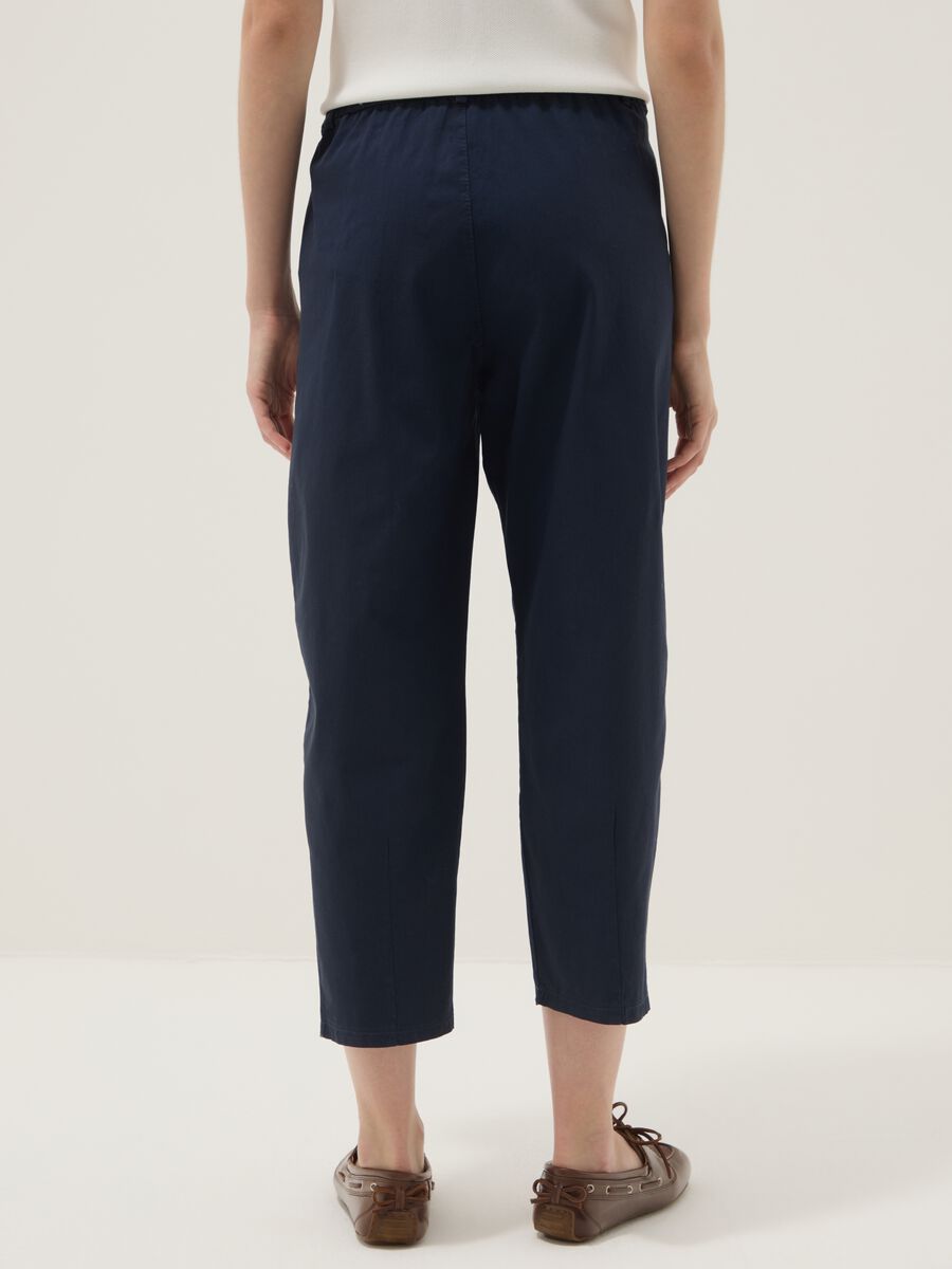 Blue stretch cotton trousers_2