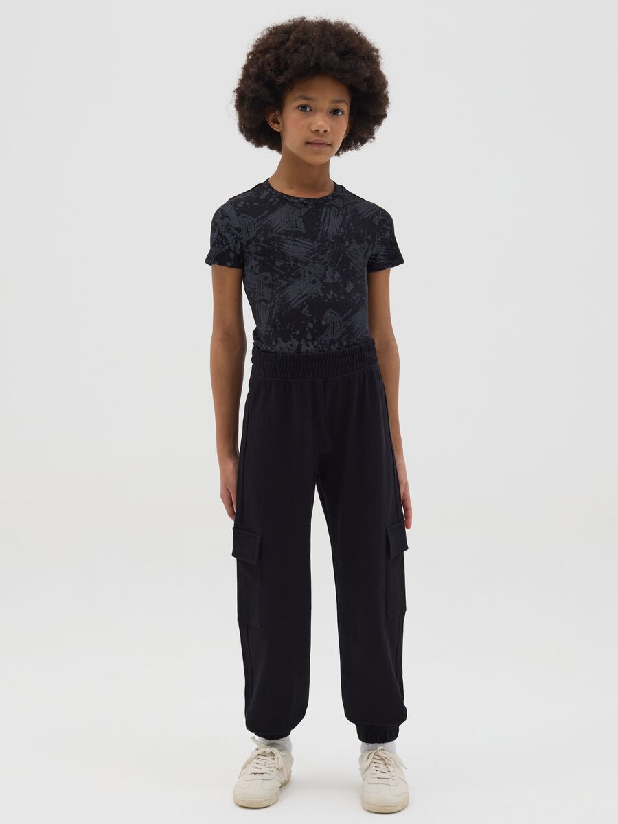 Cargo joggers with elasticated edging_1