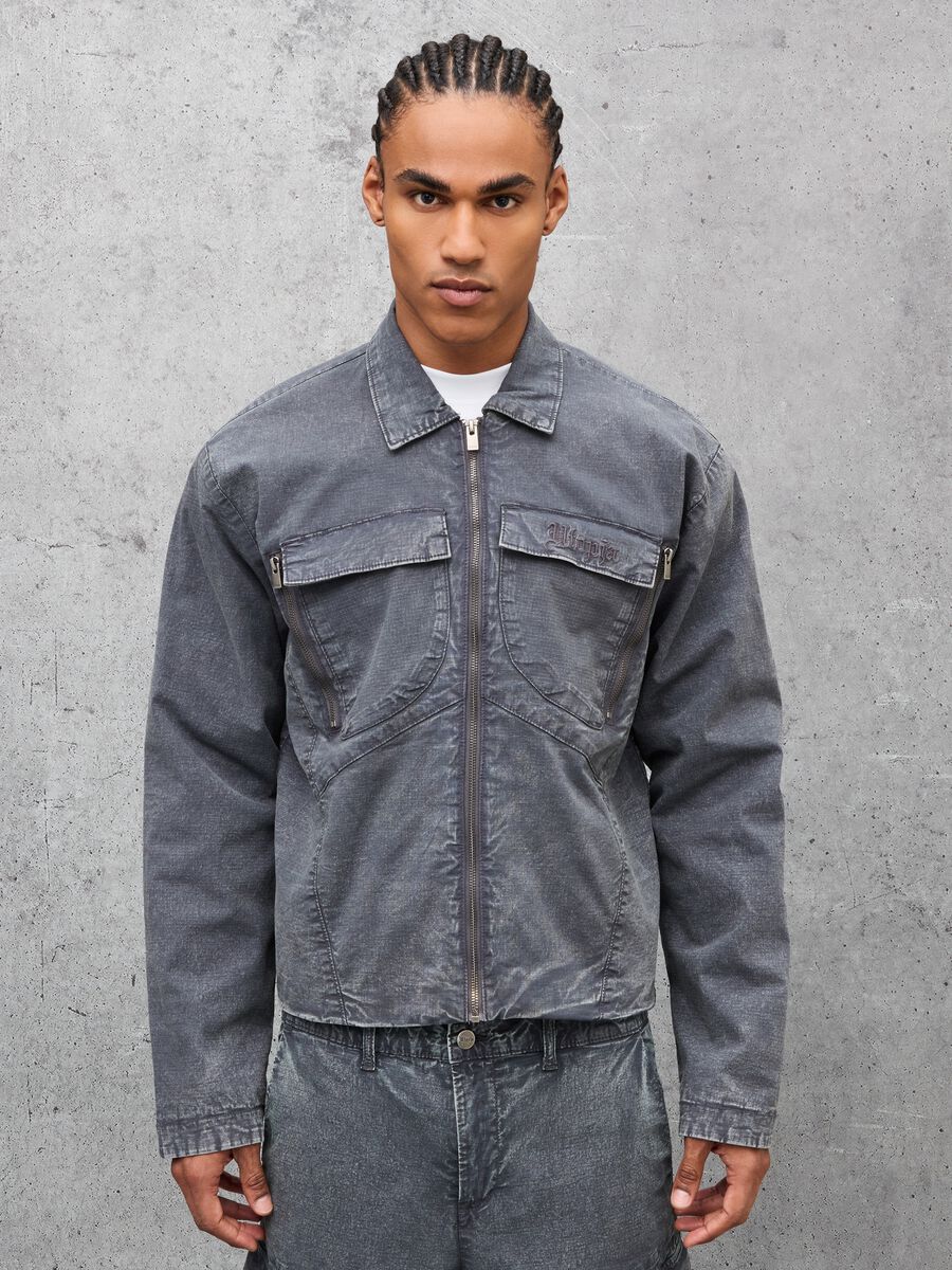 Washed Grey Work Jacket_0