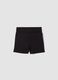 Girls&rsquo; slim-fit black stretch organic cotton shorts_1