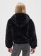 Girls' black regular fit jacket with zip_1