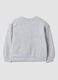Grey crew-neck cotton and viscose blend sweatshirt with embroidered star for baby girl_1