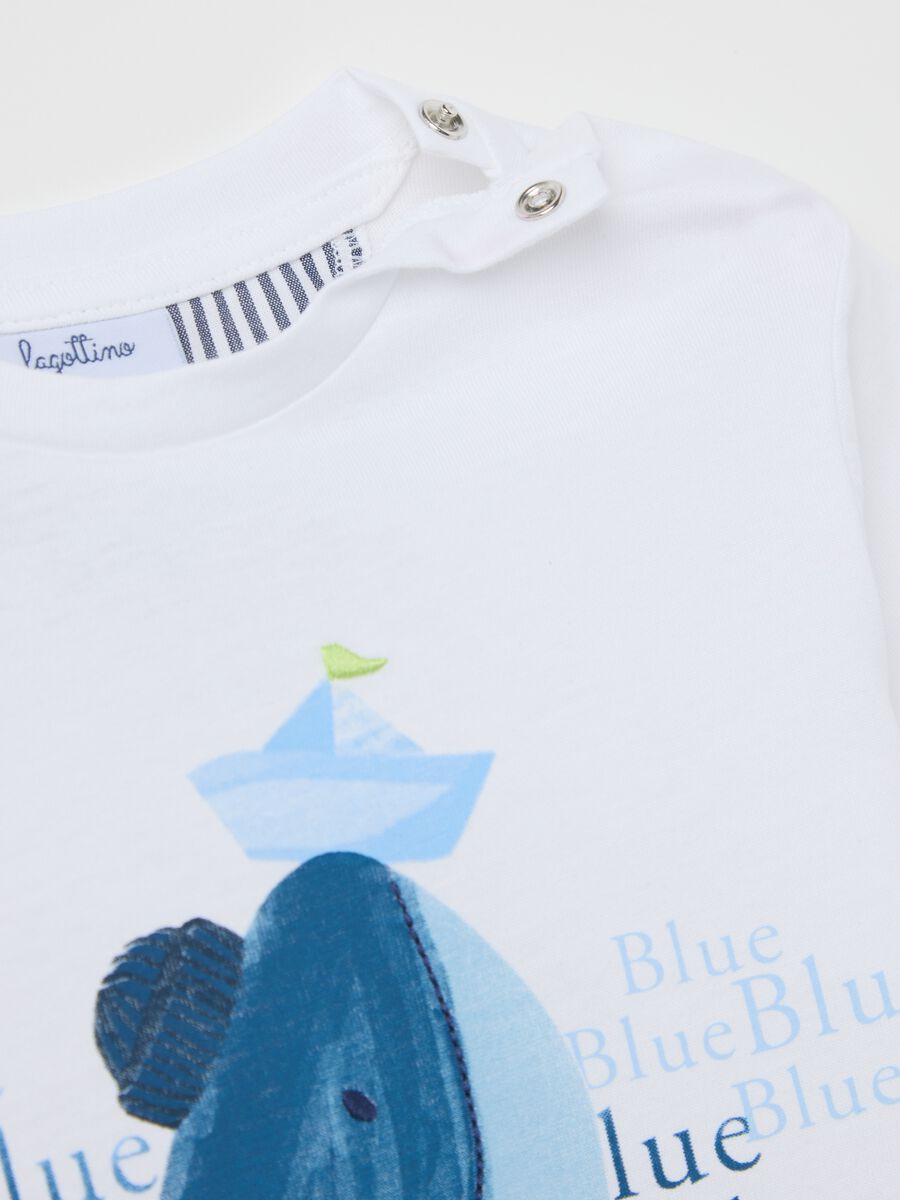 White cotton T-shirt with whale print_3