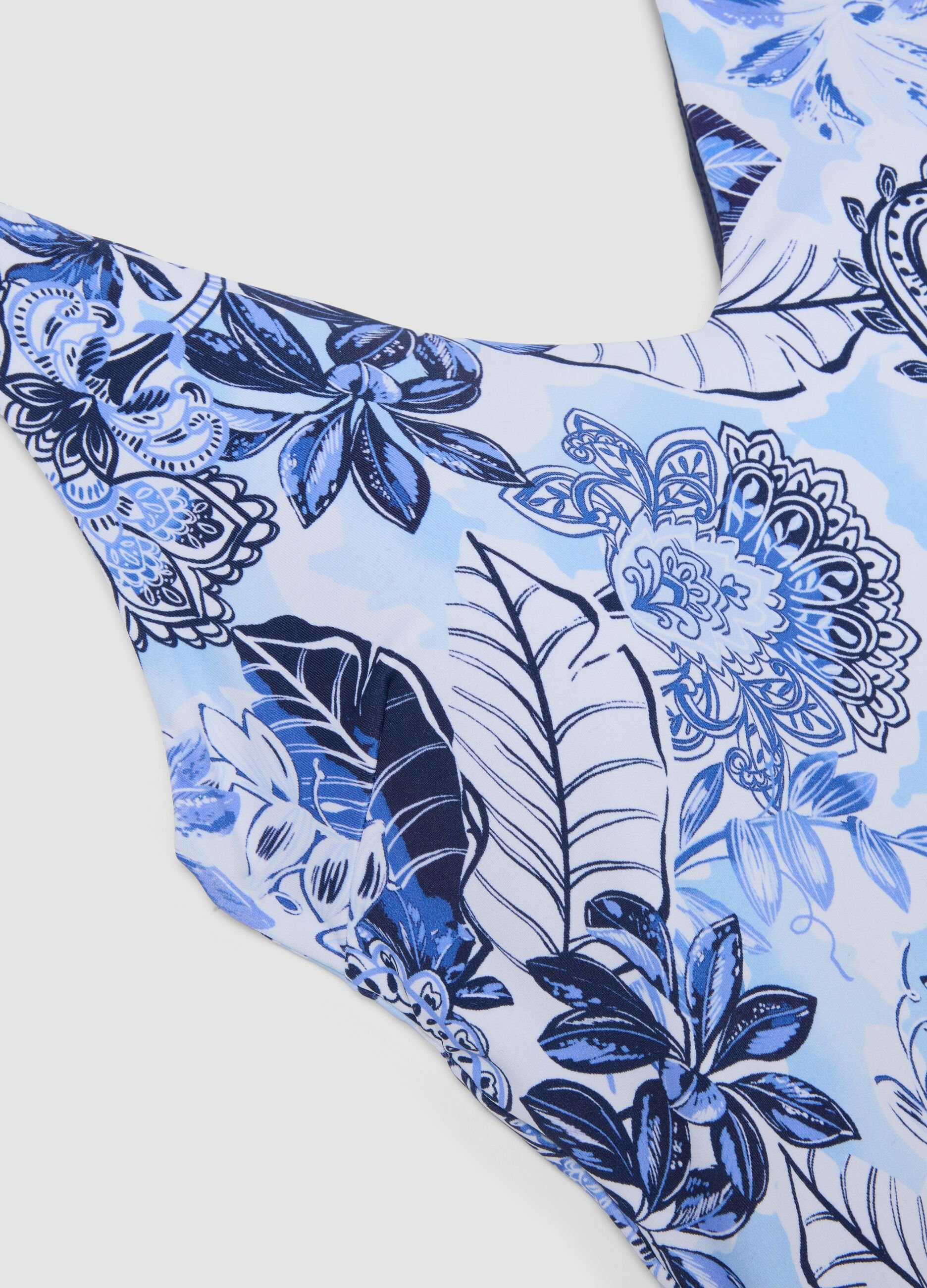 Light blue stretch fabric swimsuit