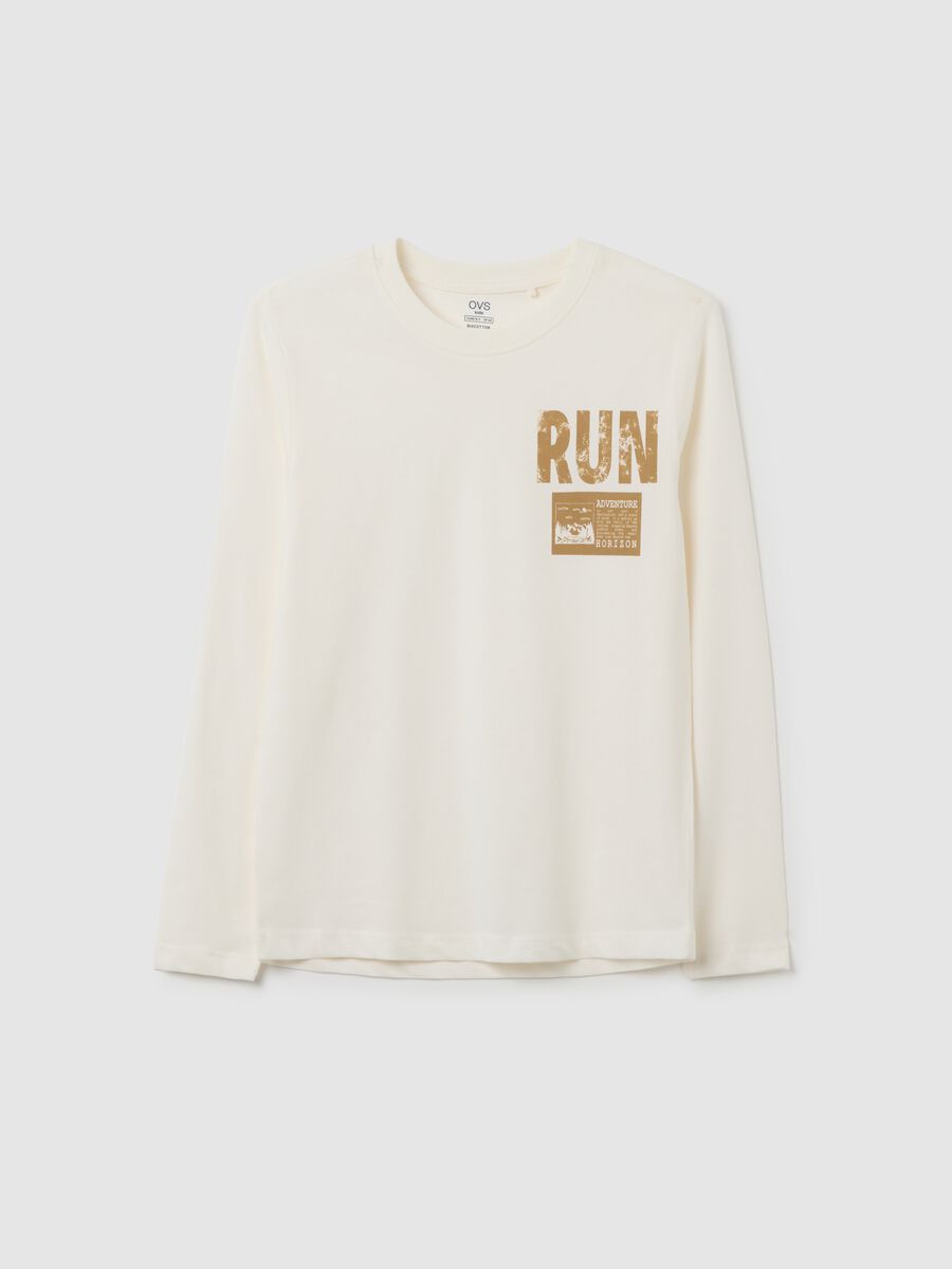 Boy's white regular fit pure cotton T-shirt_3