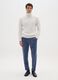Blue Striped Slim Fit Trousers_0