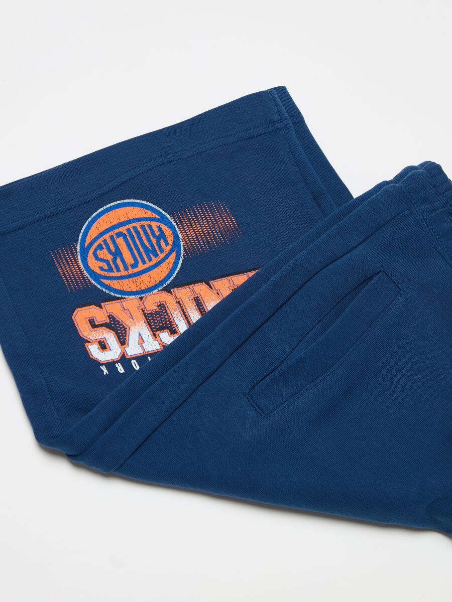 Bermuda shorts with NBA New York Knicks print_2