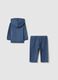 Blue pure cotton sweatshirt and trouser set for babies_1