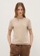 Beige pure cotton regular fit T-shirt_1