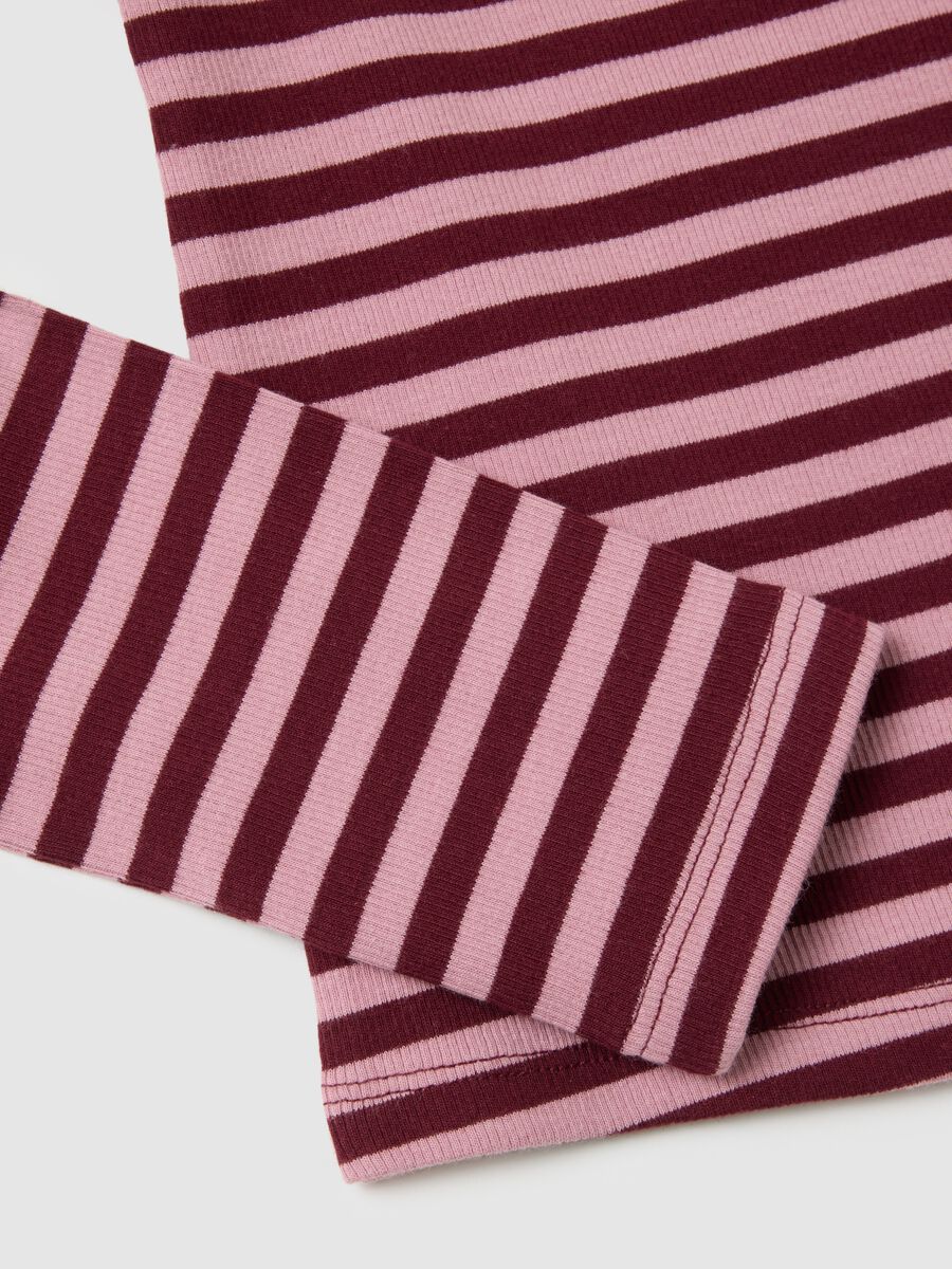 Striped regular fit stretch cotton sweater_1