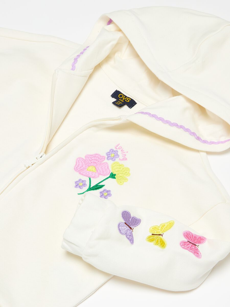 Full-zip sweatshirt with hood and embroidery_2