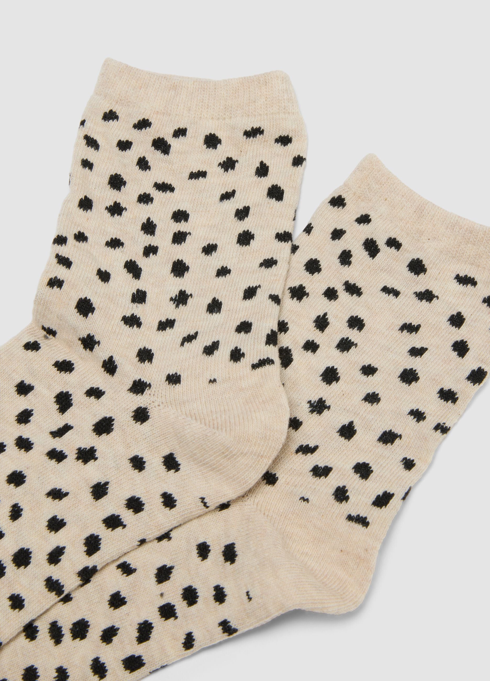 2-pack of beige socks in organic cotton blend