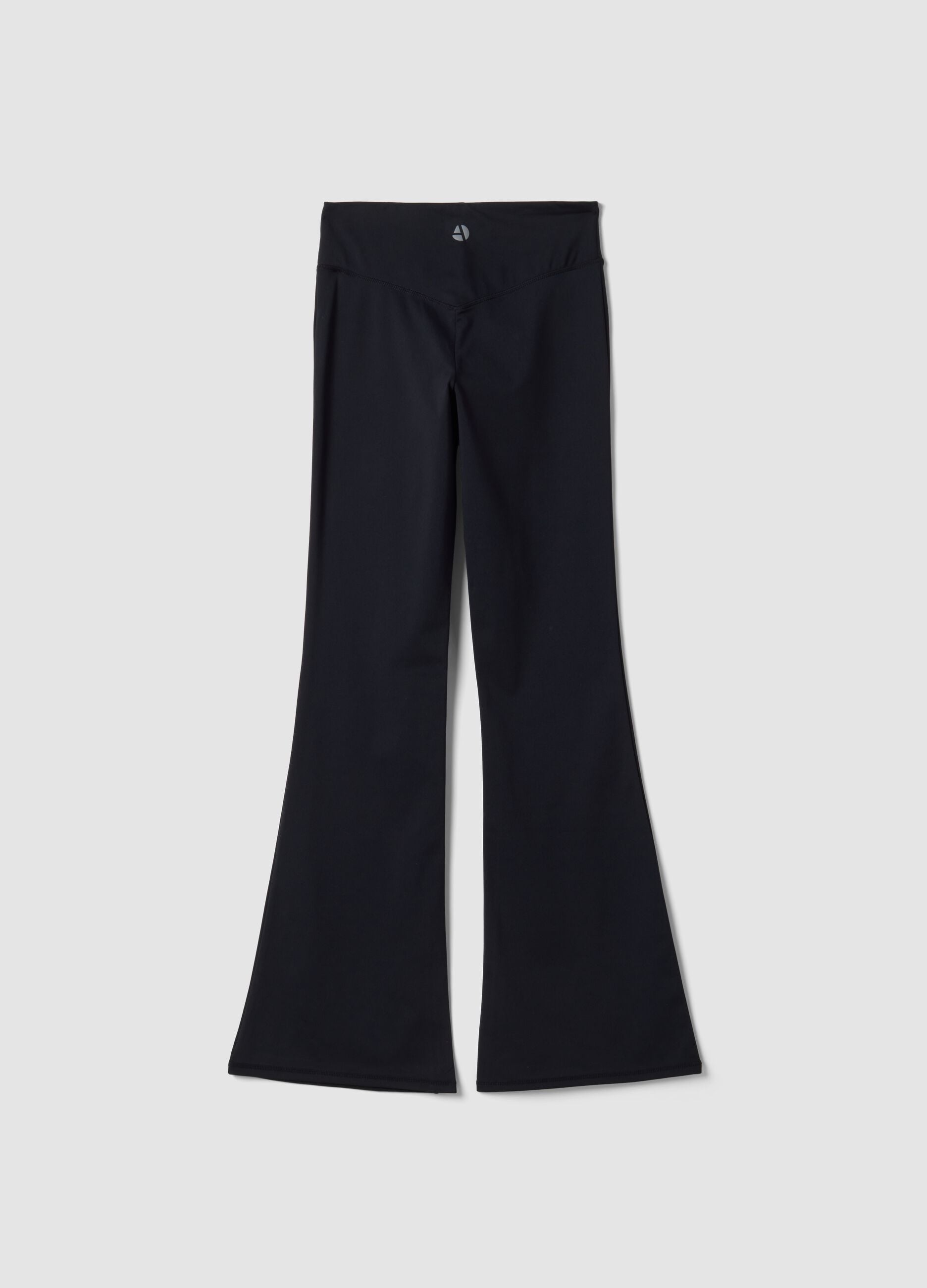 Leggings neri flare in tessuto elasticizzato traspirante ALTAVIA STUDIO