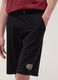 Black organic cotton Bermuda shorts with elasticated waist_2