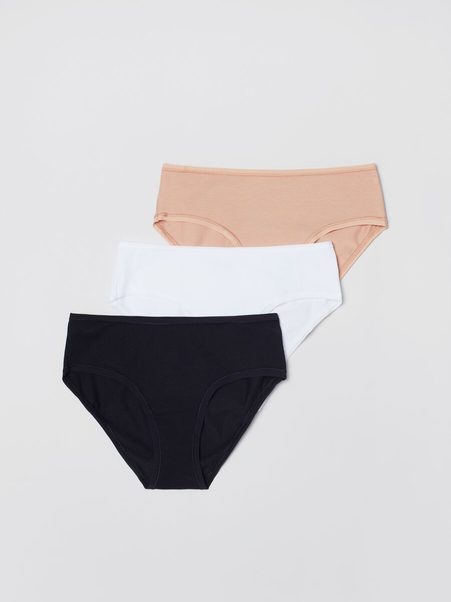 Tripack culotte in cotone bio stretch_0