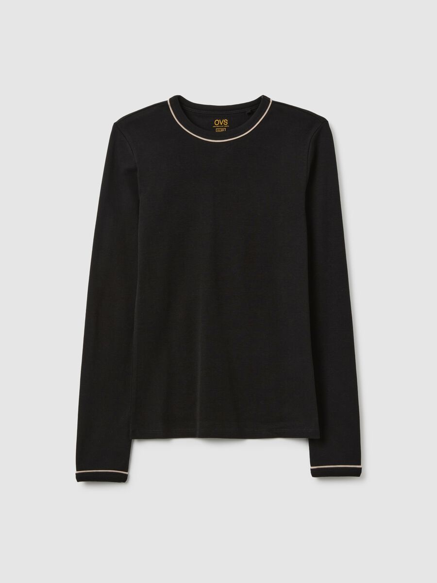 Black pure cotton regular fit jumper_4
