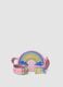 Pink crossbody bag with rainbow_0