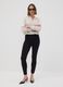 Leggings neri in punto Milano di viscosa elasticizzata slim fit_0