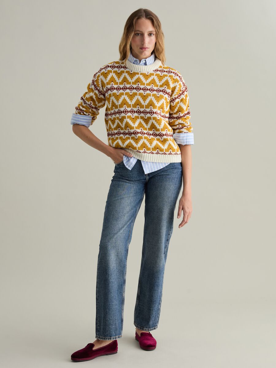 Pullover with jacquard Norwegian motif_1