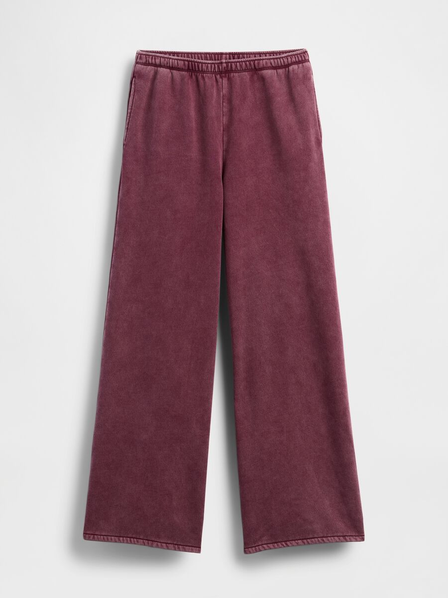 Purple trousers in cotton and polyester blend_4
