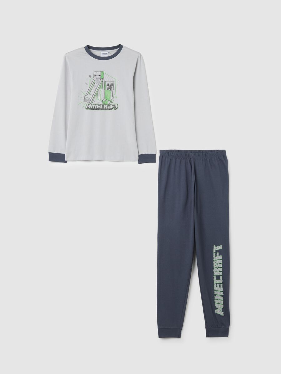 Pigiama da ragazzo in puro cotone multicolor regular fit_0