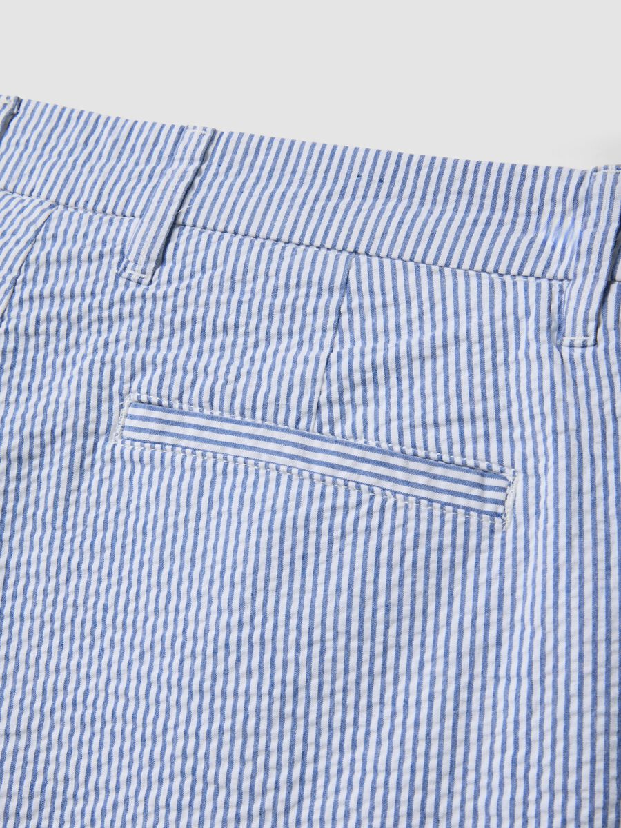 Light blue stretch cotton chino shorts_5
