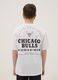 Kids' white pure cotton oversized fit t-shirt with Chicago Bulls logo_1