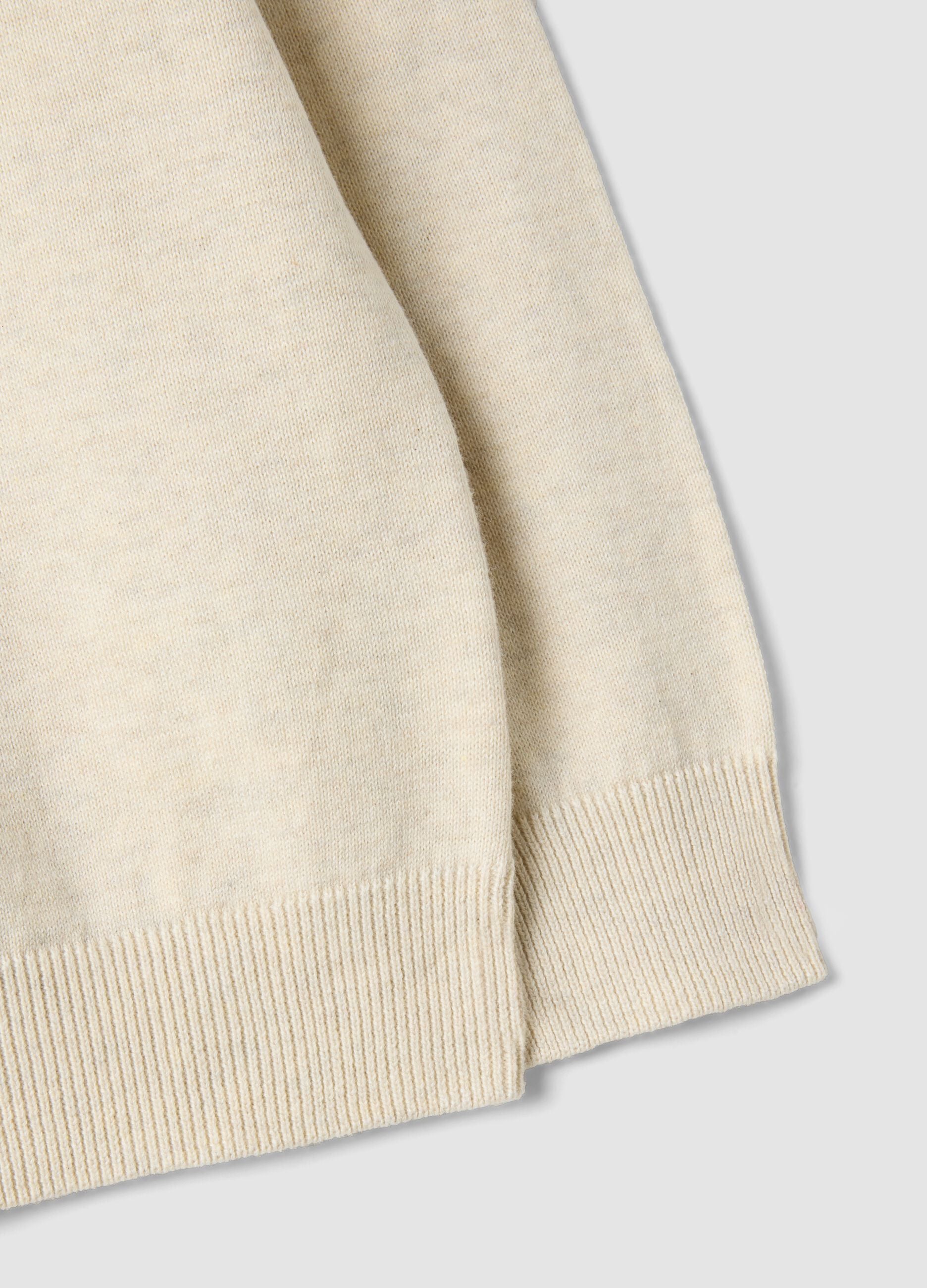 Beige pure cotton crew-neck oversized fit jumper for boys