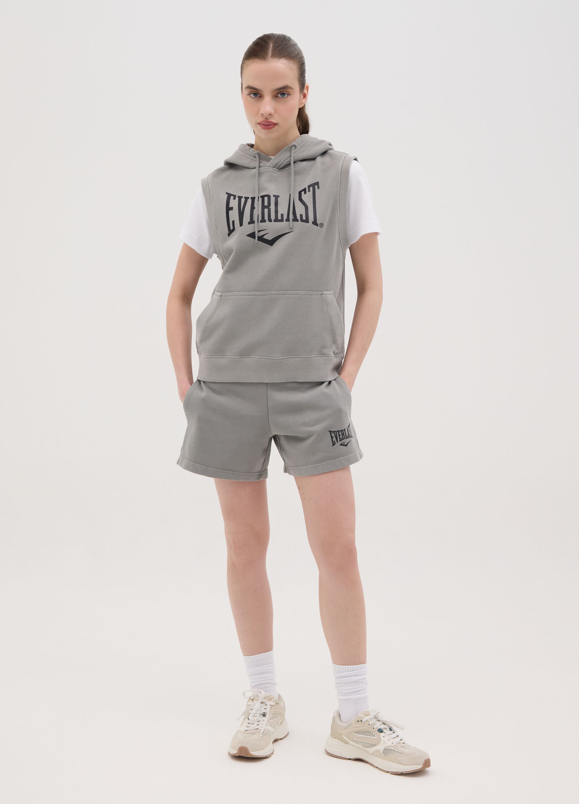 Grey Everlast Sleeveless Hoodie