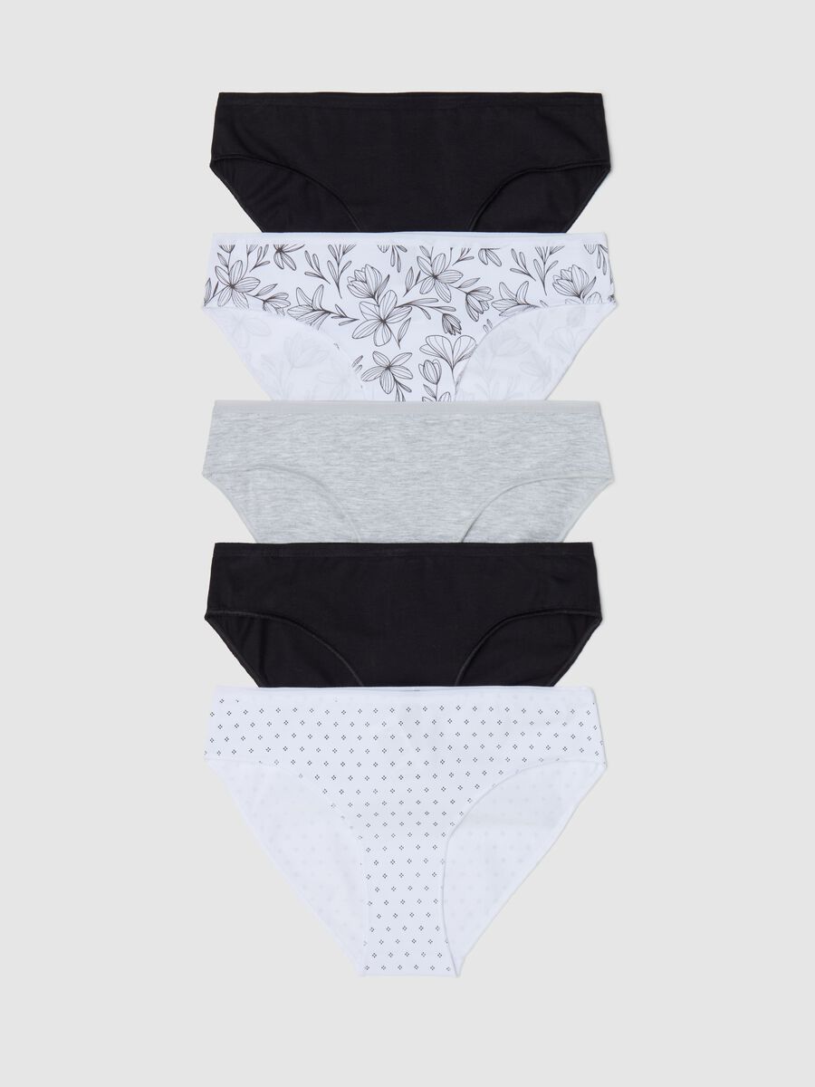 Five-pack briefs with pattern_0