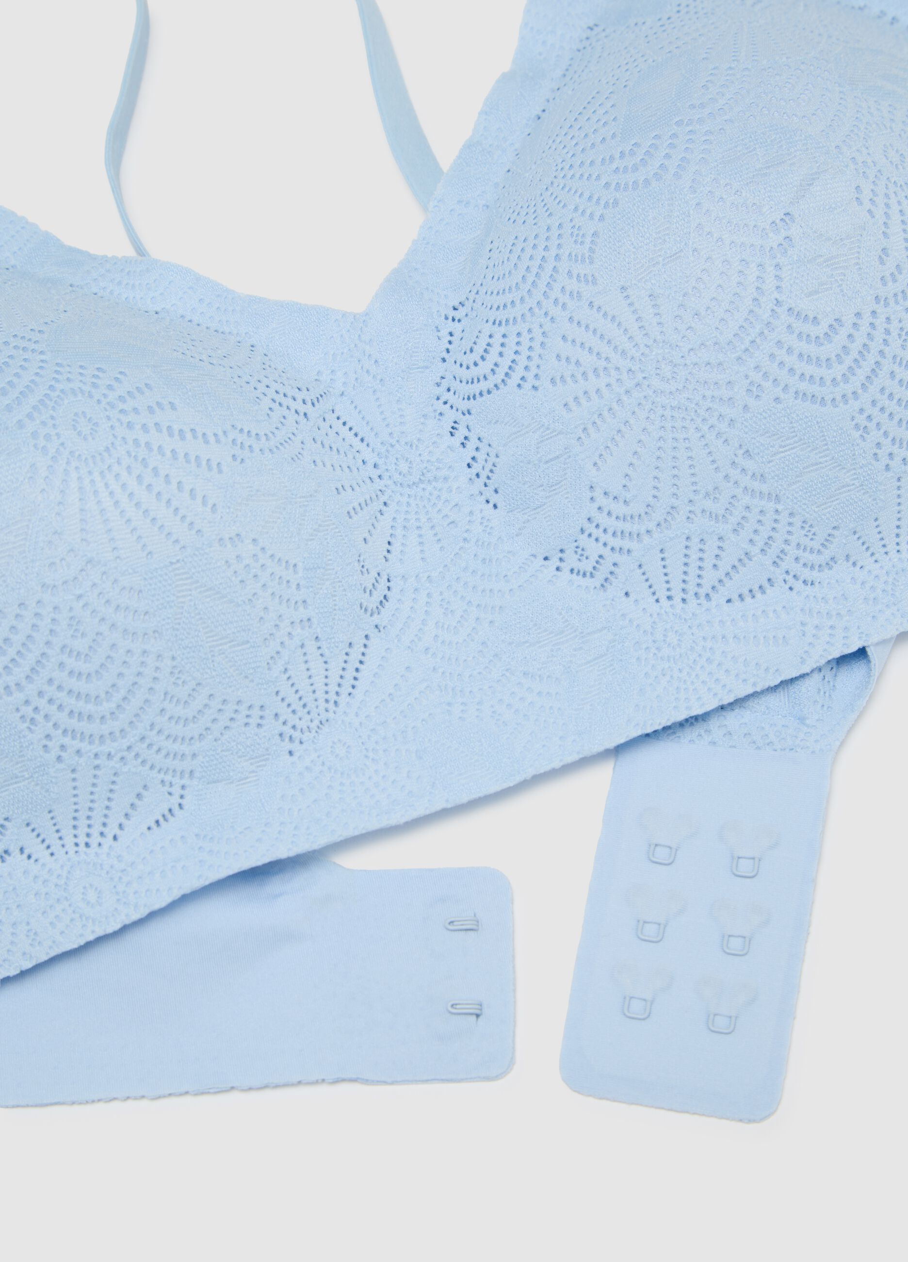 Reggiseno da donna in tessuto elasticizzato azzurro