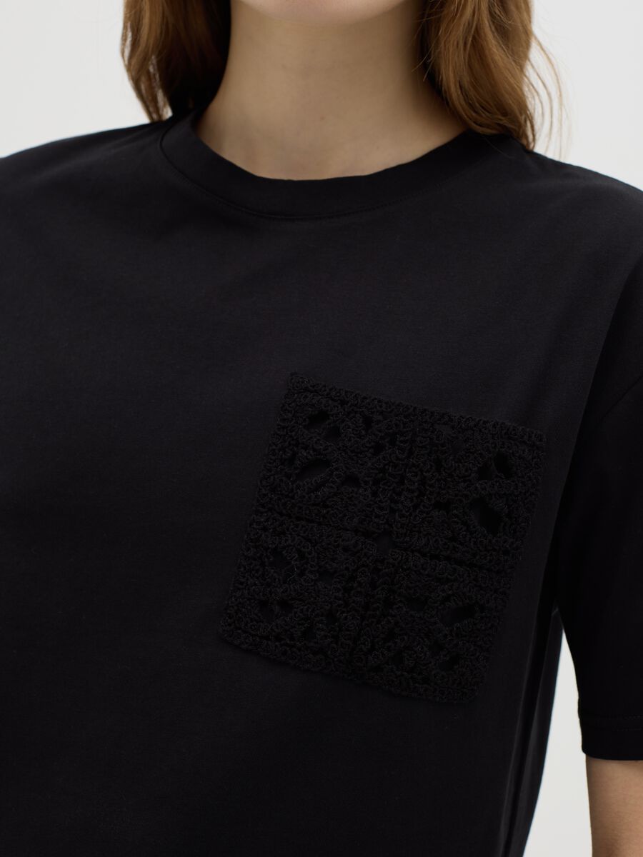 Black short sleeve cotton T-shirt by Ovs_2