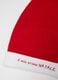 Cappello natalizio da neonato in velour rosso_2