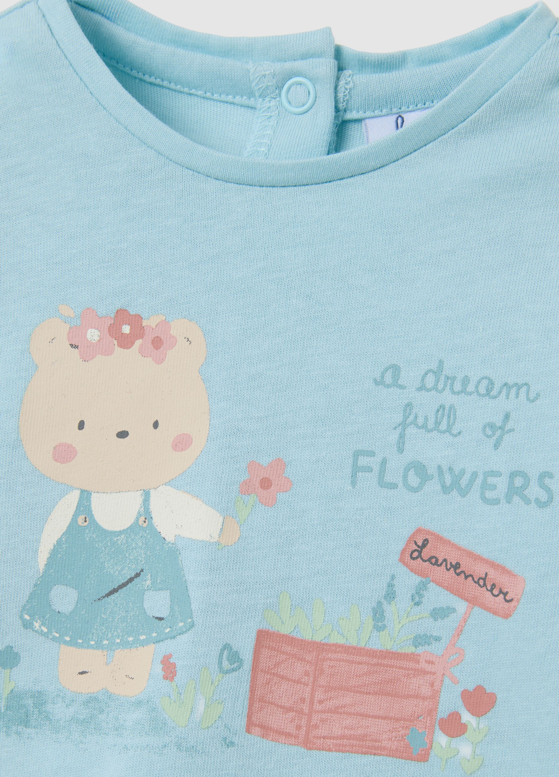 Girls' pure cotton azure regular fit top
