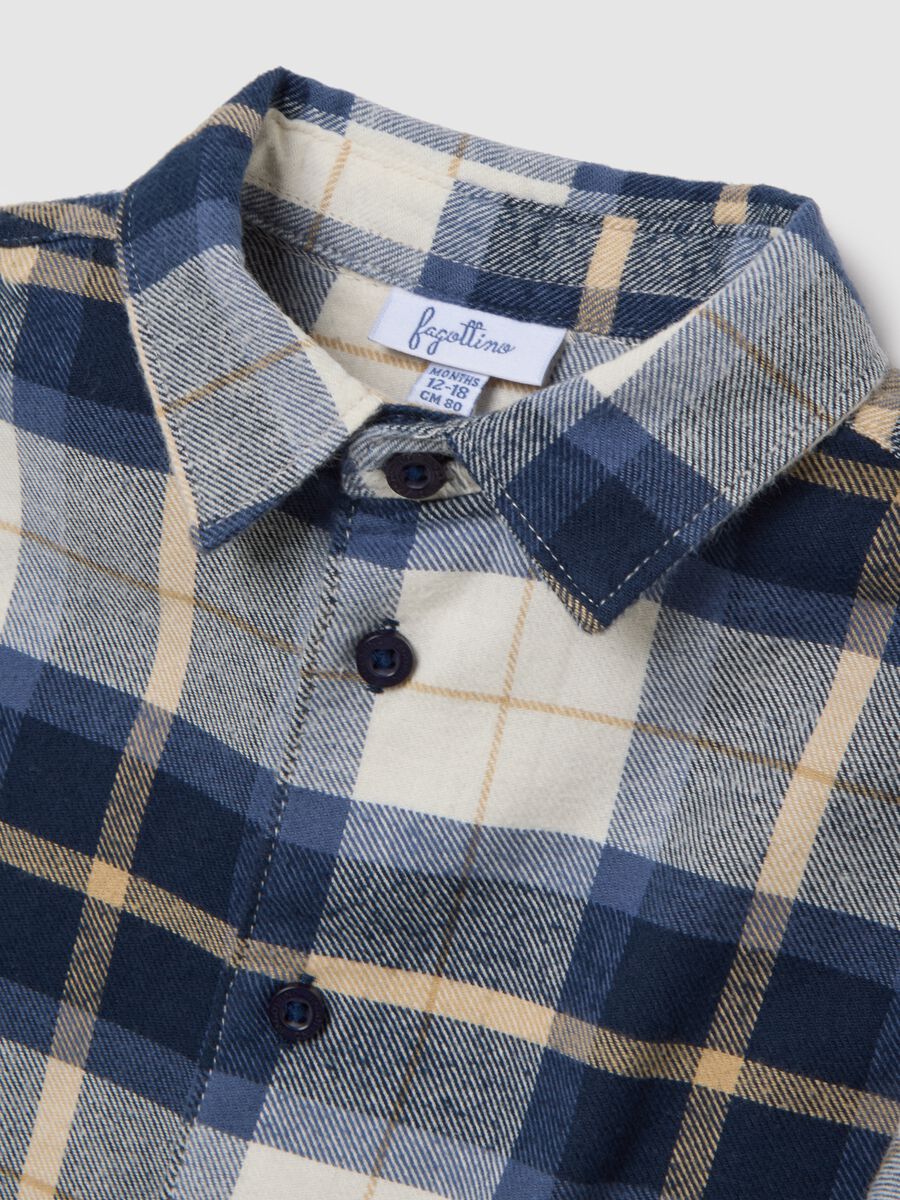 Camicia multicolor da bimbo in puro cotone regular fit a quadri_2