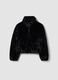 Black padded jacket with zip, regular fit_0