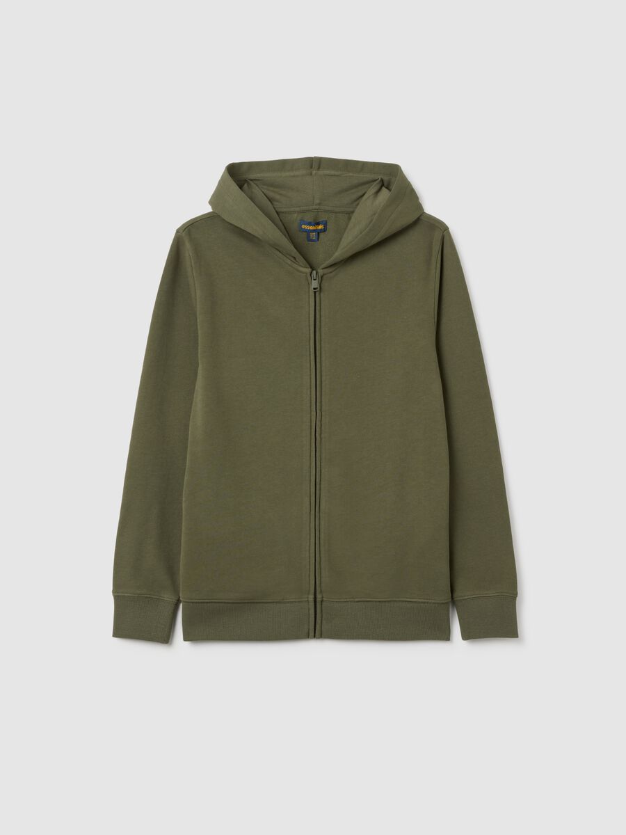 Boys' pure cotton green hoodie regular fit_0