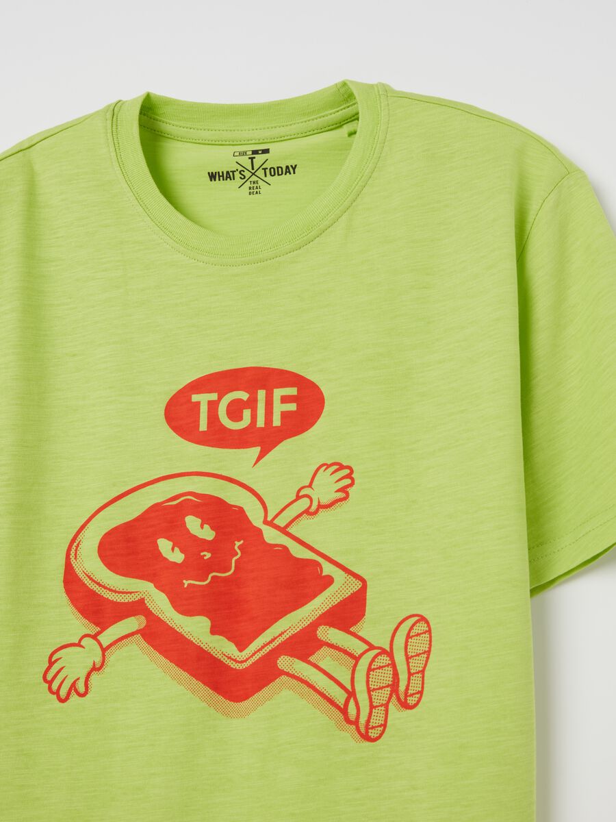 T-shirt in slub jersey "TGIF"_5