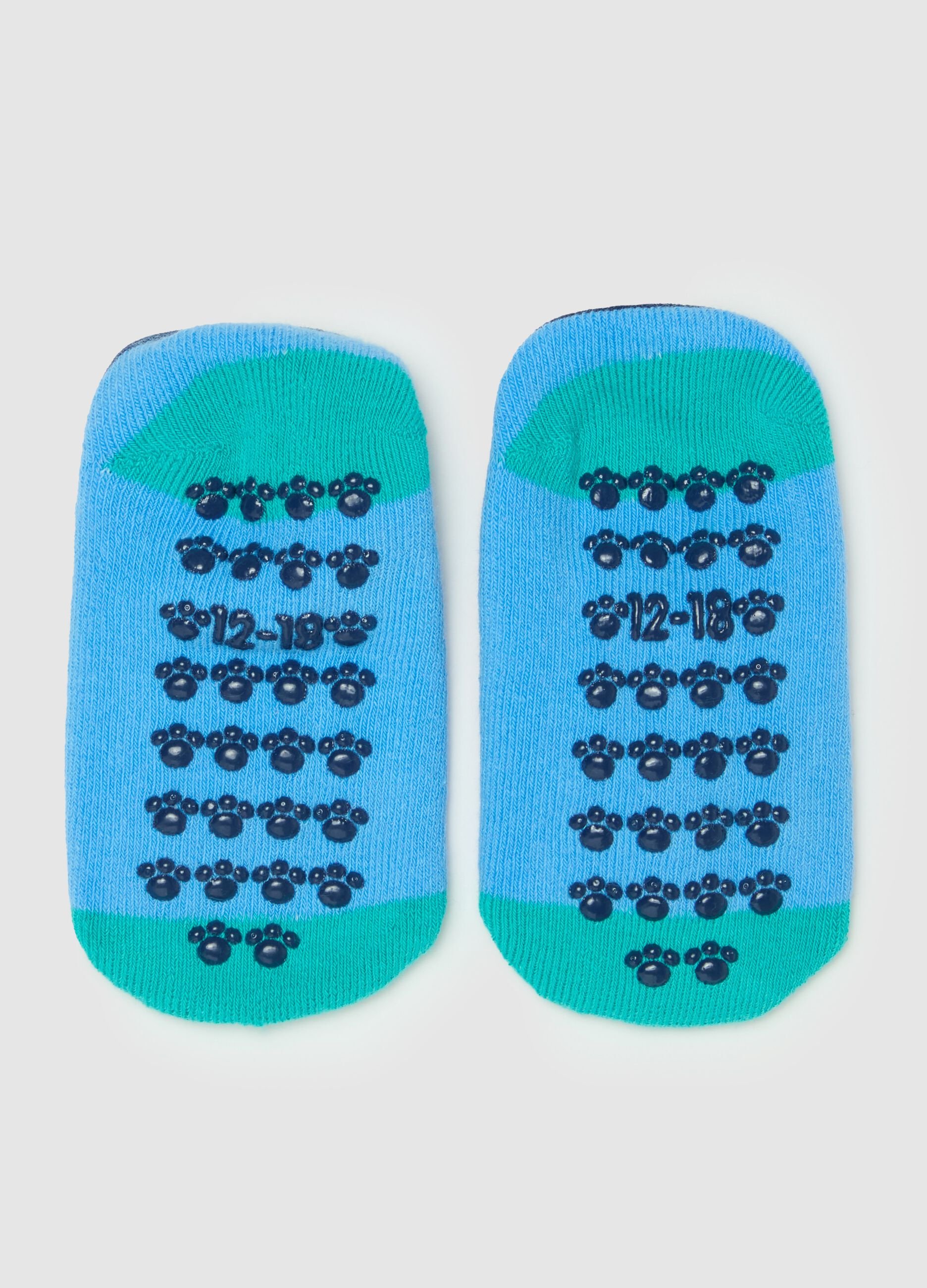 Slipper socks with hippopotamus design