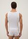 White pure cotton tank top regular fit_2
