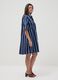 Blue striped pure cotton shirt dress_2