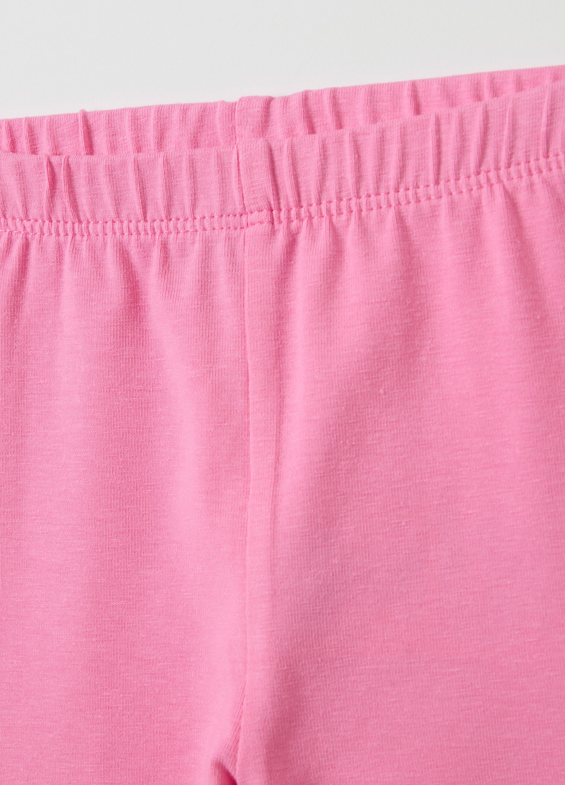 Two-pack leggings in stretch cotton with print