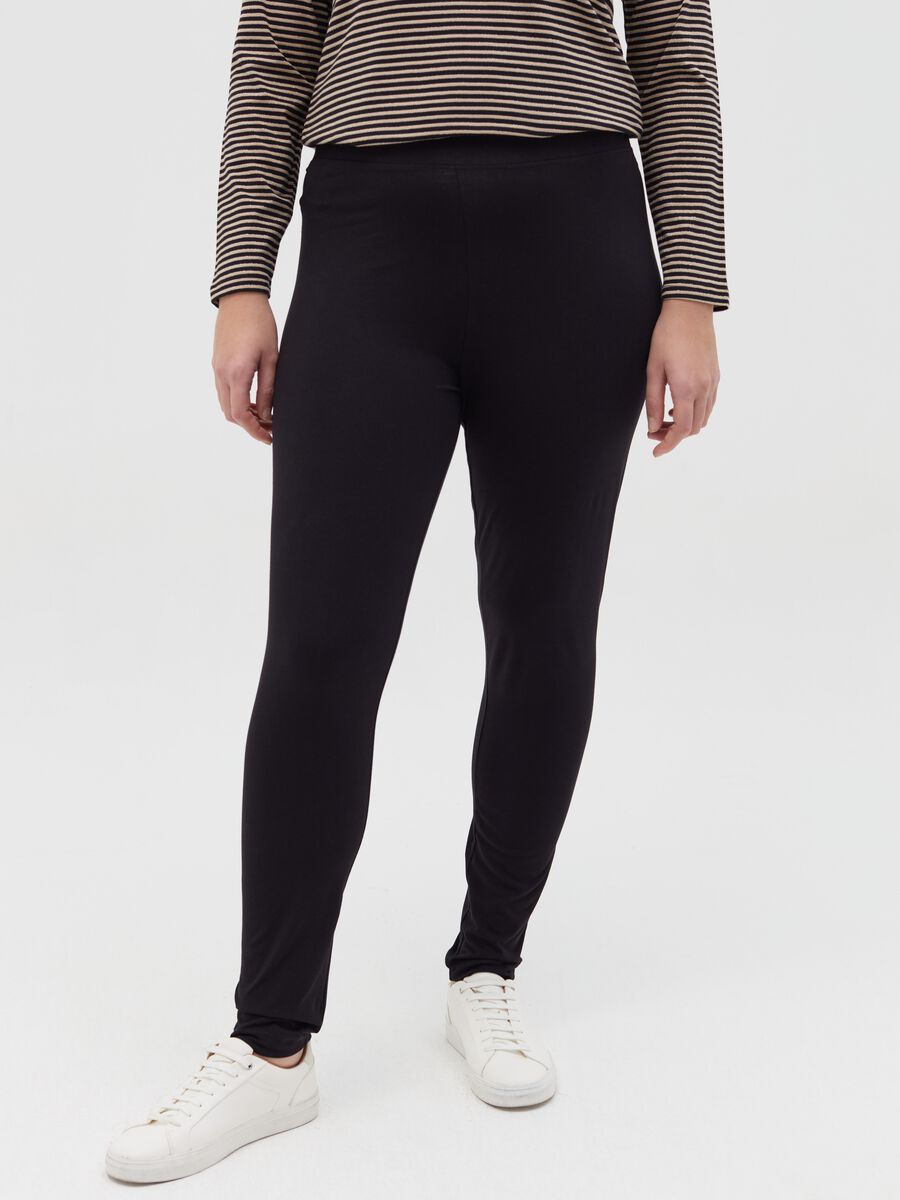 Curvy leggings in stretch cotton_1