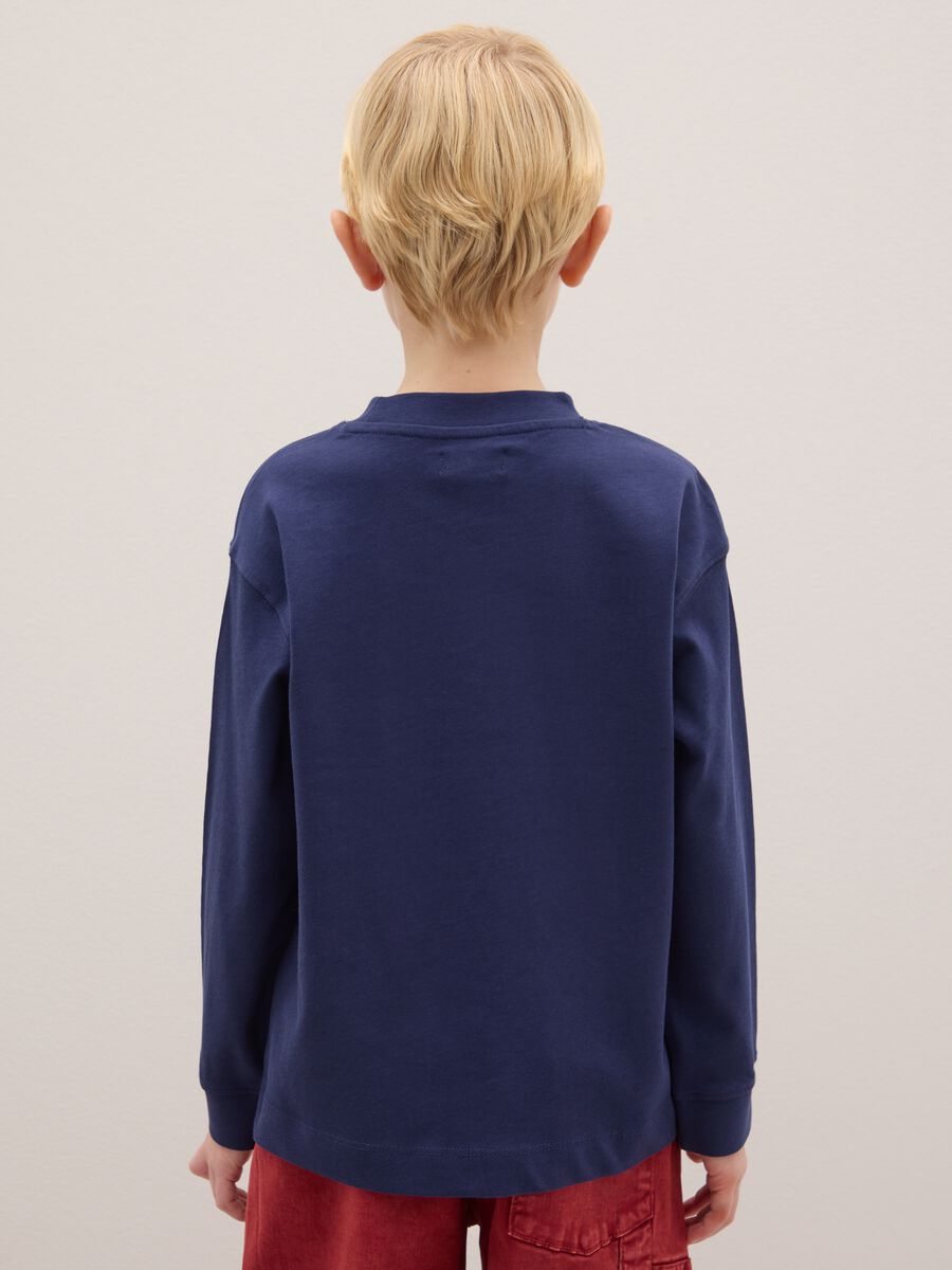 Children's blue pure cotton t-shirt regular fit_1