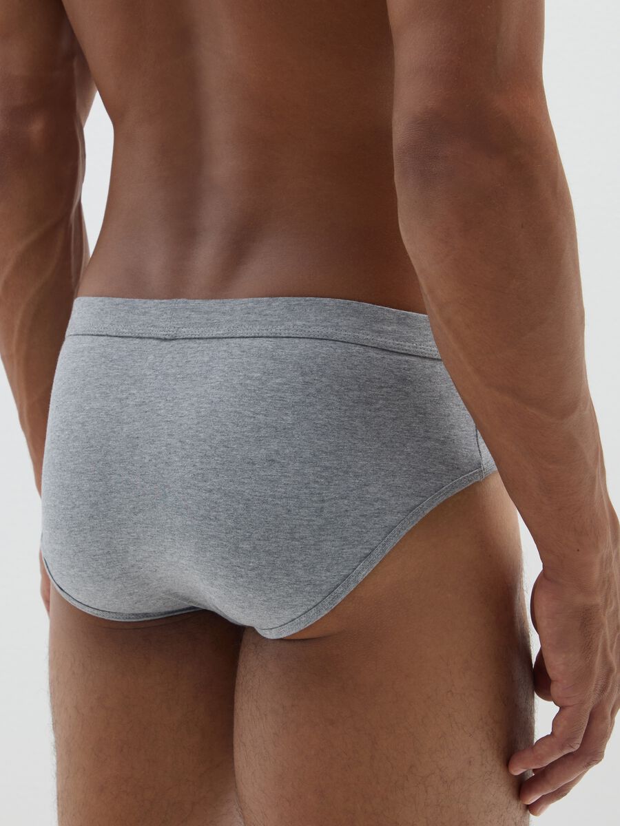 Twin-pack elastic cotton grey briefs_2