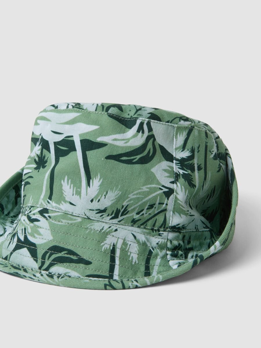 Cappello bucket verde in puro cotone jersey_2