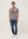 Grey pure cotton T-shirt with front print, regular fit_1